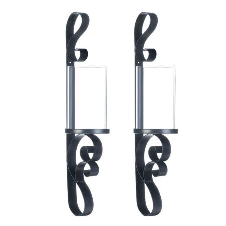 ORNATE CANDLE SCONCE DUO
